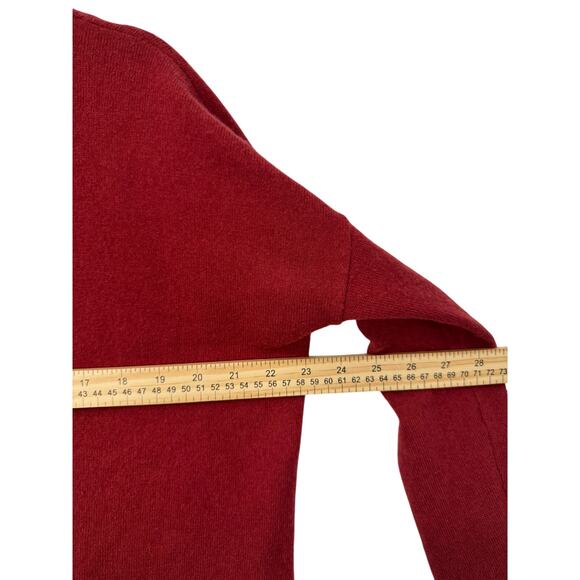 VINCE. Structured Wool-Cashemere Blend Red Oversized Pullover Women's Size Small - Picture 6 of 8